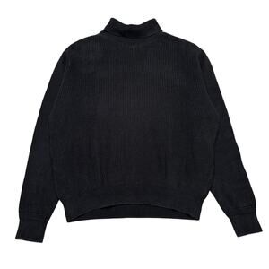 Buck Mason Ribbed Wool Cashmere Blend Boxy Turtleneck Men's Large Quiet Luxury